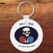 Pirate Skull Beat me Ping Pong Sleutelhanger (Voorkant)