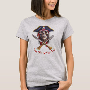 Pirate Skull beroemd gemaakt door "Take Me To Your T-shirt
