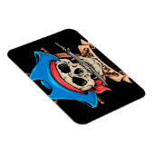 Pirate Skull Biting Knife Magneet (Rechterzijde)