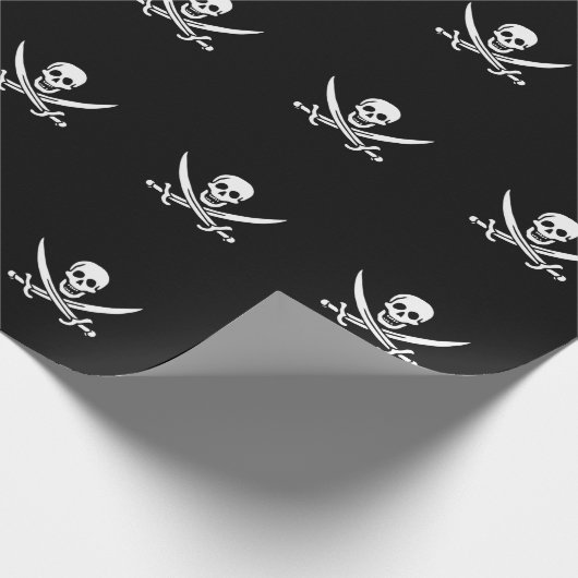 Pirate Skull & Blades Wrapping Paper Cadeaupapier (Hoek)
