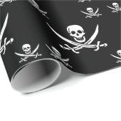 Pirate Skull & Blades Wrapping Paper Cadeaupapier (Rol Hoek)