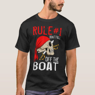 Pirate Skull Boat Sword Zee Sailor Crew Treas T-shirt