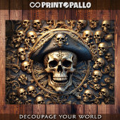 Pirate skull-bord tissuepapier