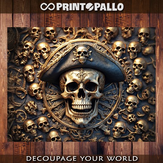 Pirate skull-bord tissuepapier