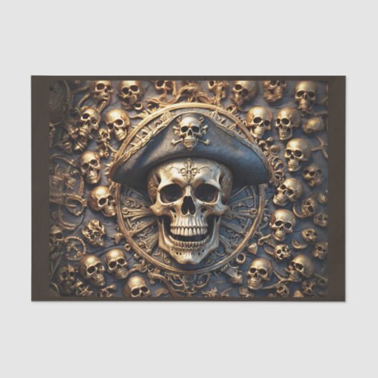 Pirate skull-bord tissuepapier (Voorkant)
