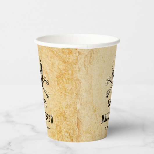  Pirate Skull & Botten Halloween Papieren Bekers (Rechts)