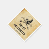  Pirate Skull & Botten Halloween Servet (Hoek)