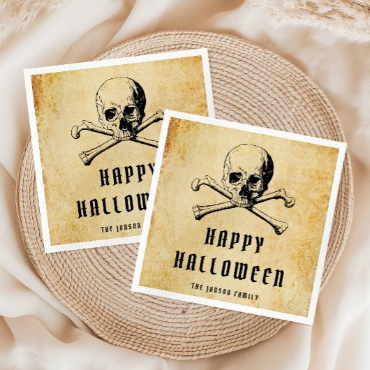  Pirate Skull & Botten Halloween Servet