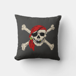Pirate Skull Botten Jolly Roger Kussen