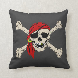 Pirate Skull Botten Jolly Roger Kussen