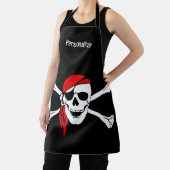 Pirate Skull & Botten Skeleton Eye Patch Schort (Insitu)