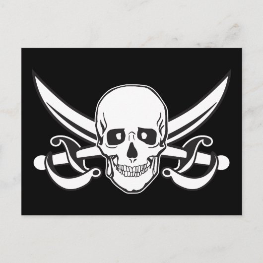 Pirate Skull Briefkaart (Voorkant)