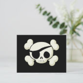 Pirate Skull Briefkaart (Staand voorkant)