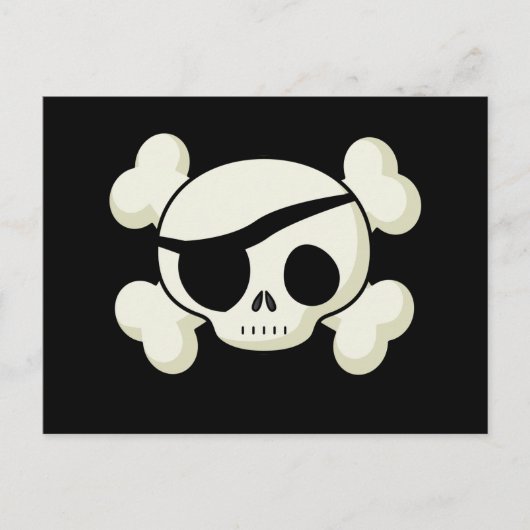 Pirate Skull Briefkaart (Voorkant)