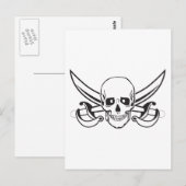 Pirate Skull Briefkaart (Voorkant / Achterkant)