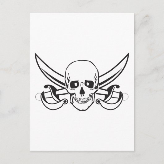 Pirate Skull Briefkaart (Voorkant)