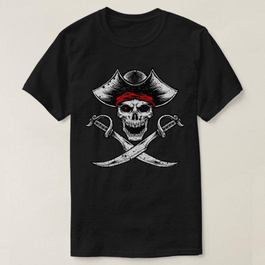 Pirate Skull Buccaneer T-shirt (Design voorkant)