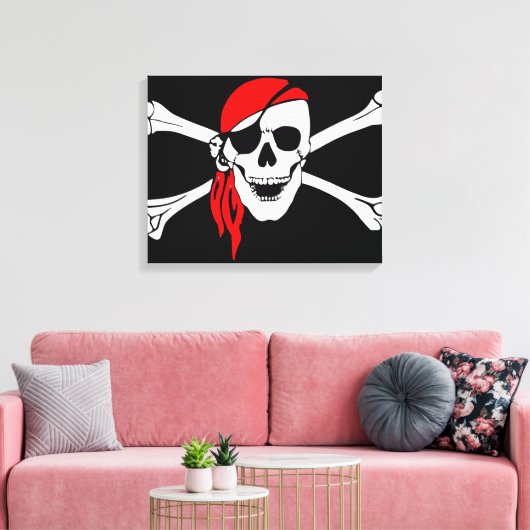 Pirate Skull Canvas Afdruk (Insitu (Woonkamer))