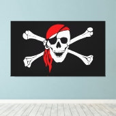 Pirate Skull Canvas Afdruk (Insitu (Houten vloer))