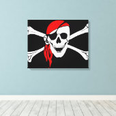 Pirate Skull Canvas Afdruk (Insitu (Houten vloer))