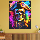 Pirate Skull Canvas Print (Insitu (Woonkamer))