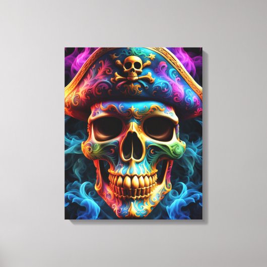 Pirate Skull Canvas Print (Voorkant)