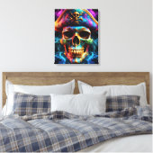 Pirate Skull Canvas Print (Insitu (Slaapkamer))