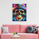 Pirate Skull Canvas Print (Insitu (Woonkamer))