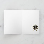 Pirate Skull Captain Cross Botten Ship Kaart (Binnen)