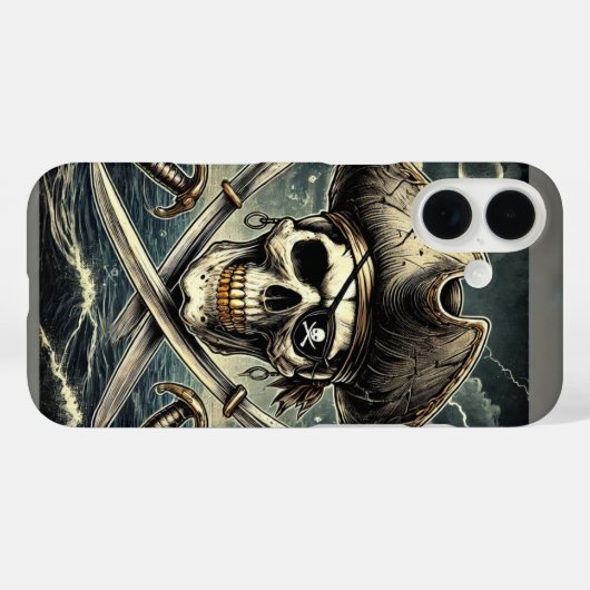 Pirate Skull Case-Mate iPhone Case (Achterkant (horizontaal))