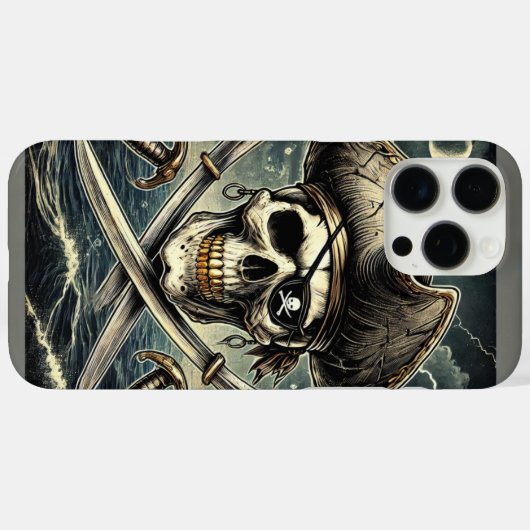 Pirate Skull Case-Mate iPhone Case (Achterkant (horizontaal))