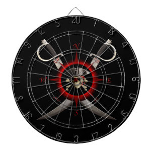 Pirate Skull Compass Roos Dartbord
