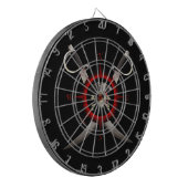 Pirate Skull Compass Roos Dartbord (Voorkant Links)