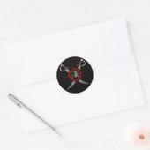 Pirate Skull Compass Roos Ronde Sticker (Envelop)