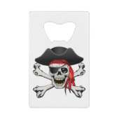 Pirate Skull Creditkaart Flessenopener (Voorkant)
