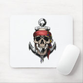 Pirate Skull Cross Botten Anchor Muismat (Met muis)