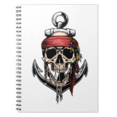 Pirate Skull Cross Botten Anchor Notitieboek (Voorkant)