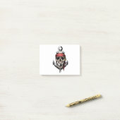 Pirate Skull Cross Botten Anchor Post-it® Notes (Op bureau)