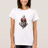 Pirate Skull Cross Botten Anchor T-shirt (Voorkant)
