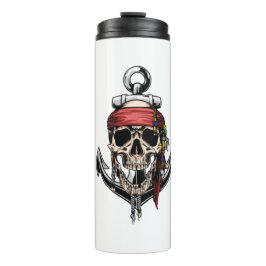 Pirate Skull Cross Botten Anchor Thermosbeker