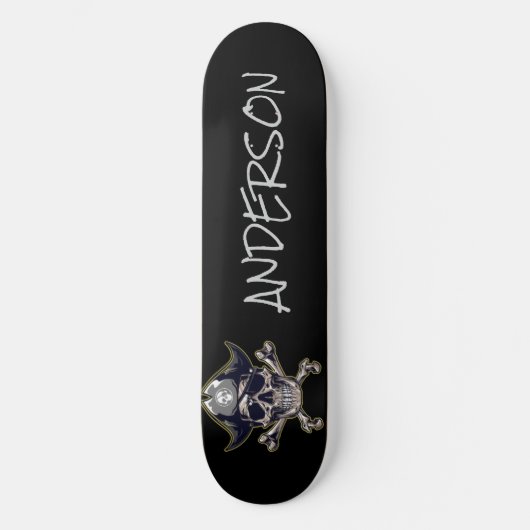 Pirate Skull & Cross-Botten op maat Persoonlijk Skateboard (Voorkant)