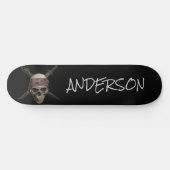 Pirate Skull & Cross Botten Persoonlijk Skateboard (Horizontaal)