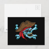 Pirate Skull & Crossbone Briefkaart (Voorkant / Achterkant)