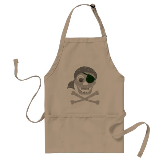 Pirate Skull & Crossbones Aprons Standaard Schort (Voorkant)