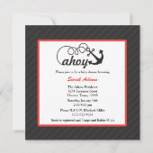 Pirate Skull Crossbones Baby shower Invitation Kaart (Achterkant)