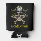 PIRATE SKULL Crossbones Blikjeskoeler (Voorkant)