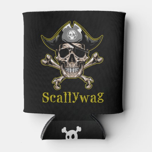 PIRATE SKULL Crossbones Blikjeskoeler (Voorkant)