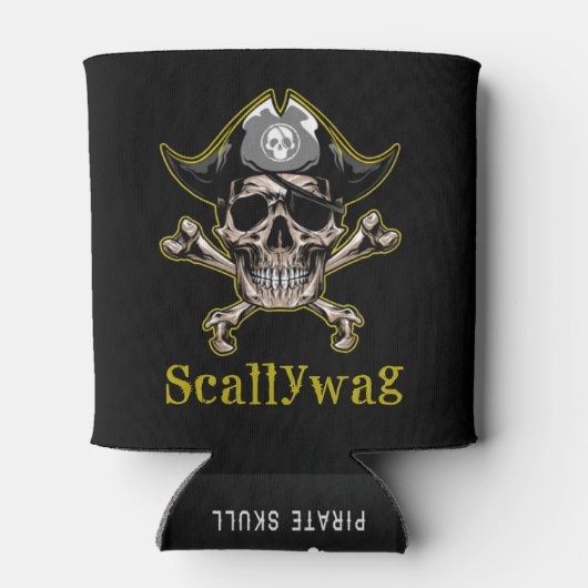 PIRATE SKULL Crossbones Blikjeskoeler (Achterkant)