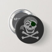 Pirate Skull & Crossbones Buttonnen Ronde Button 5,7 Cm (Voorkant /achterkant)
