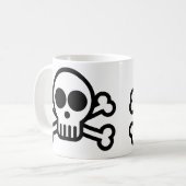 Pirate Skull & Crossbones Coffee Mok - 325 ml (Voorkant links)